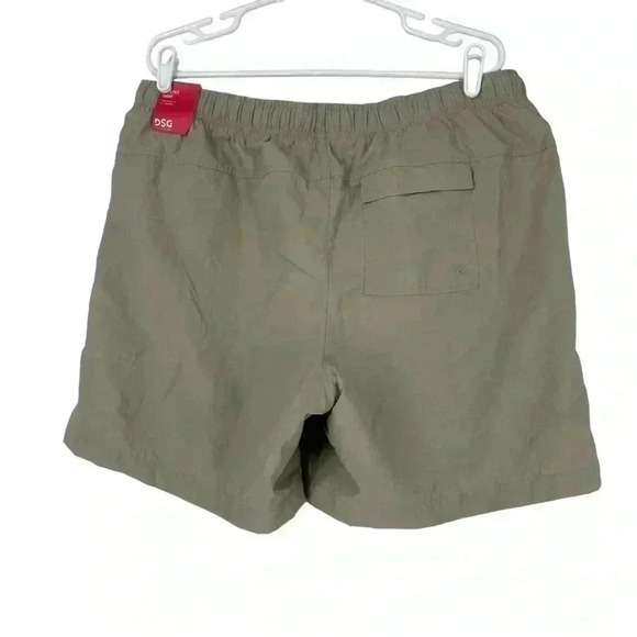DSG SHORTS MENS LARGE 6” NYLON KHAKI ATHLETIC ACTIVEWEAR ATHLEISURE DRAWSTRING - Picture 8 of 8